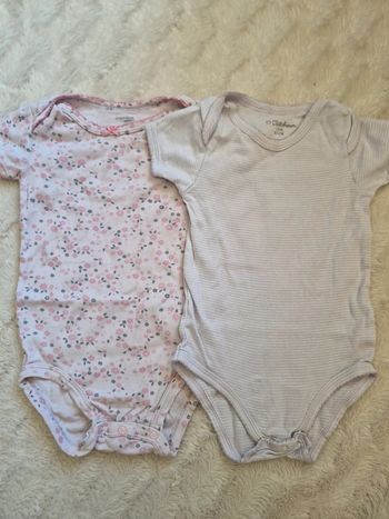 Lot 2 bodys manches courtes Kitchoun 18 mois