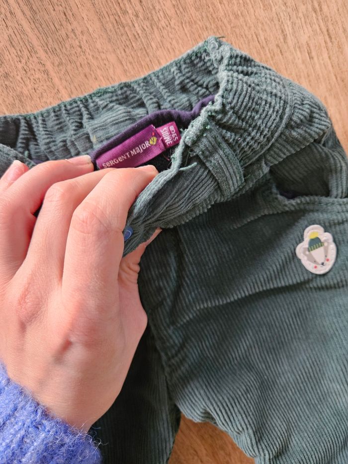 Pantalons sergent major en velours côtelé - photo numéro 5