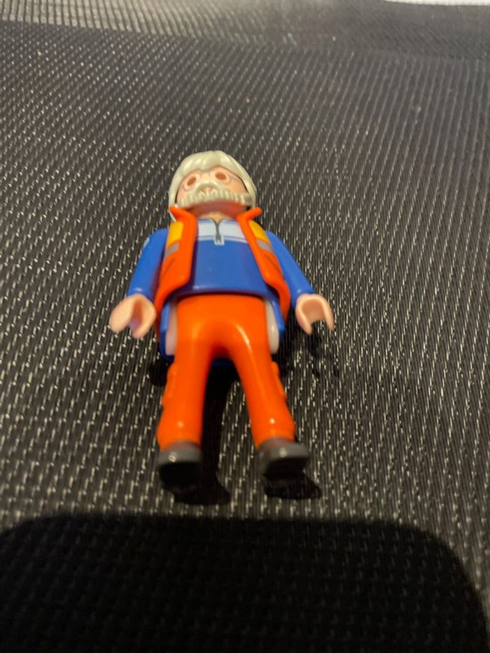 Playmobil figurine homme cheveux barbe gris lunettes rescue sauveteurs gardes côtes - photo numéro 2