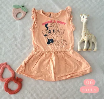 Robe abricot Disney Minnie 06mois