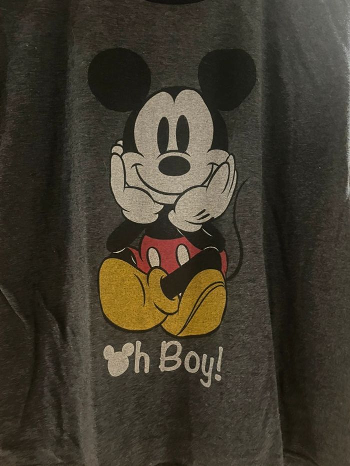 Tee shirt de pyjama Mickey gris - photo numéro 2
