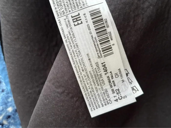 Mini jupe Mango à carreaux bleus en tweed – taille S – neuve avec étiquette - photo numéro 7