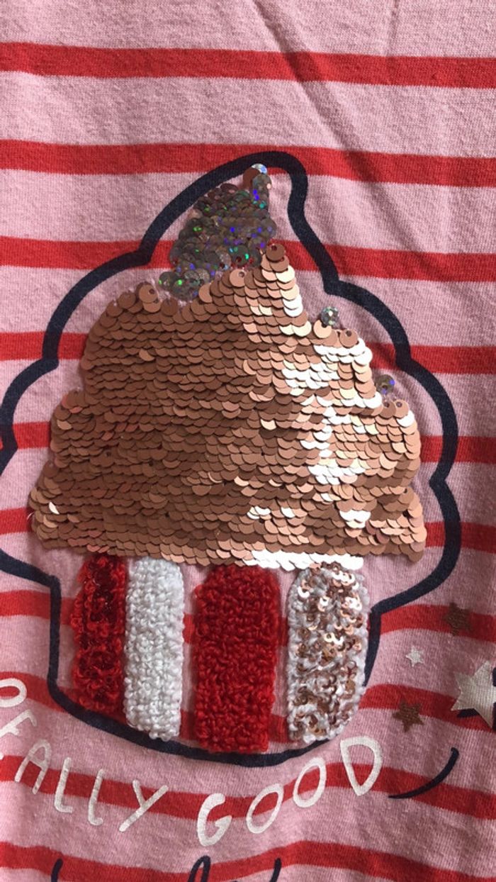 Tee shirt avec sequin 10 ans - photo numéro 2