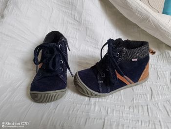 Chaussures de marche montantes garçon bleu marine