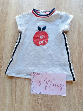 Robe manche courte 3 mois fille
