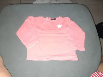 Sweat polaire corail avec étoile blanche influx 18 mois