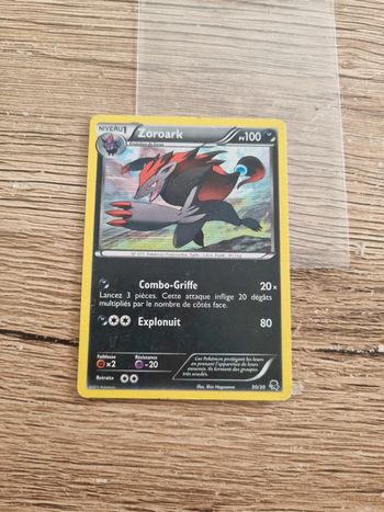 carte pokémon zoroark 30/30 année 2011