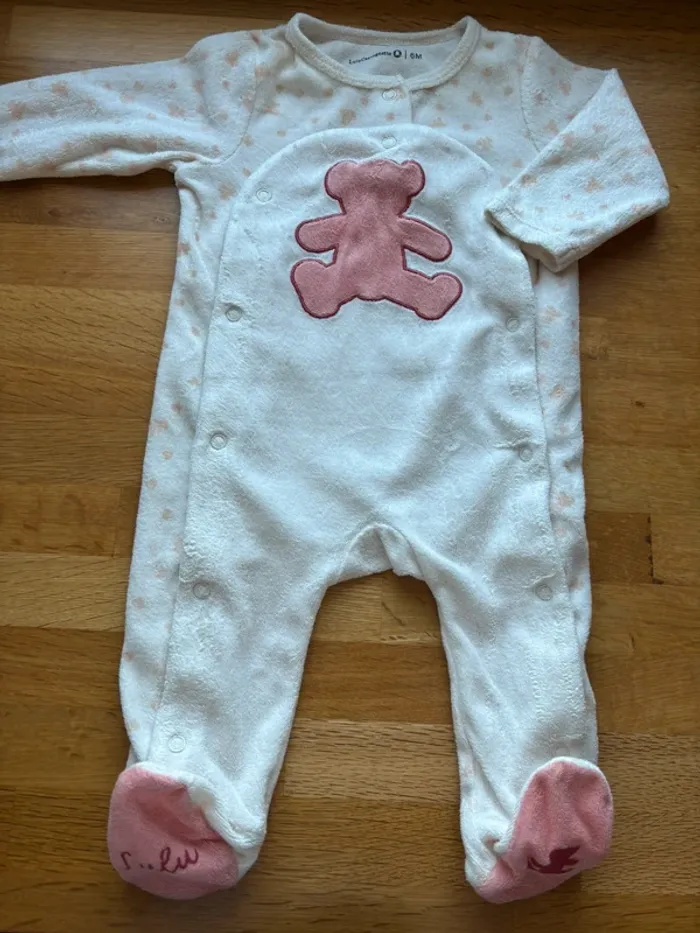 Pyjama velours lulu castagnette 6 mois fille