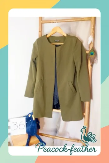 Veste longue kaki 36