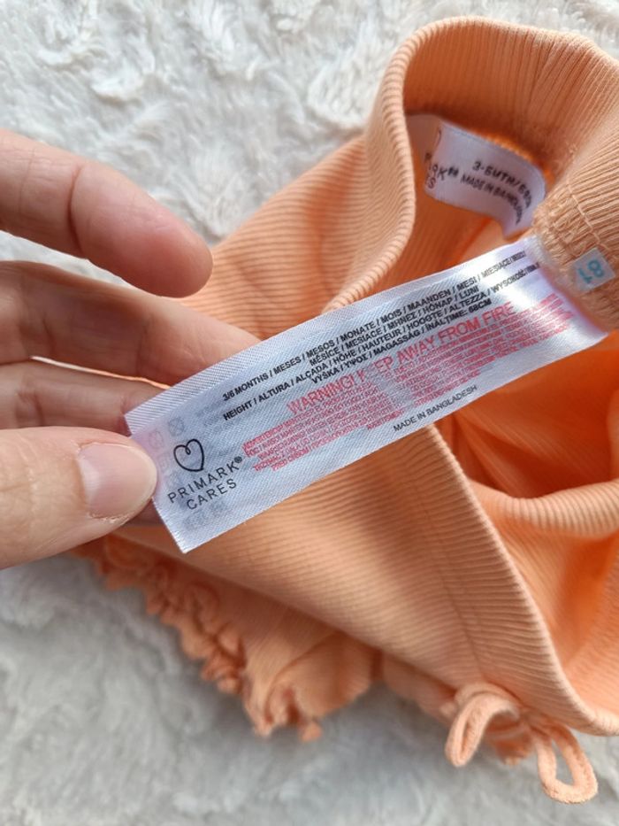 Ensemble été (débardeur+shirt assorti) Fille 3/6 mois Primark 100% coton - photo numéro 12