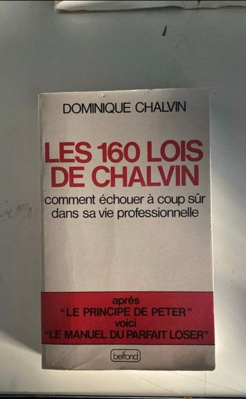 Livre les 160 lois de Chalvin 