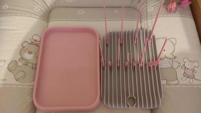 Égouttoir à biberon pliable rose - photo numéro 5