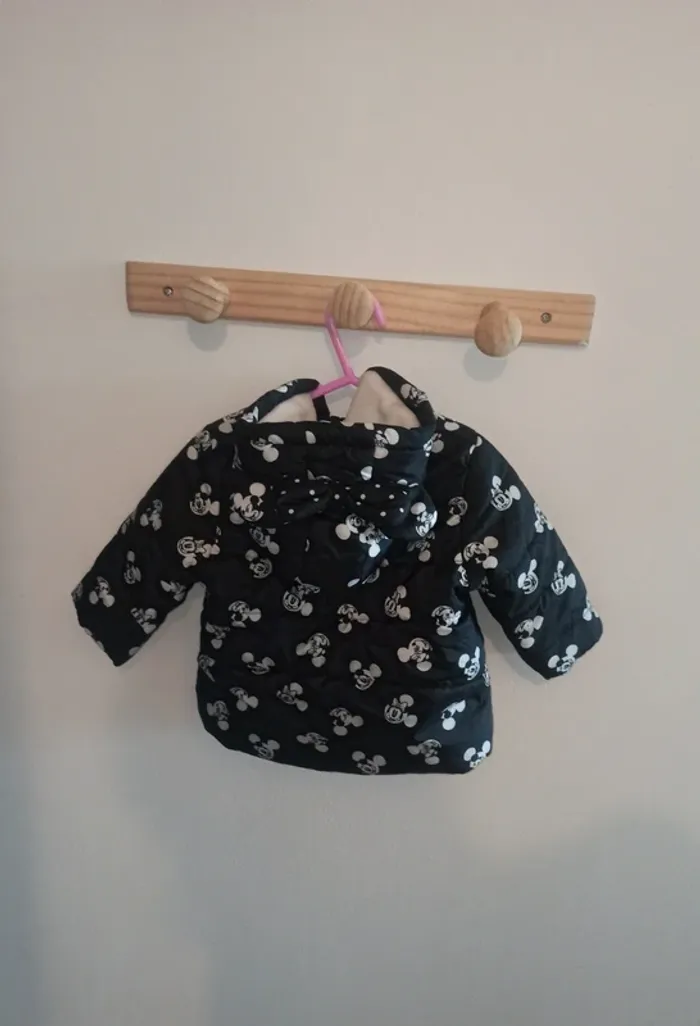 Manteau bébé Minnie taille 9 mois, chaud et mignon - photo numéro 4