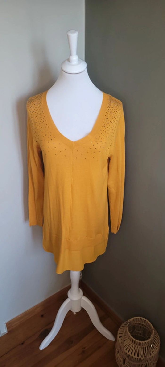 Joli pull fin Elogy moutarde Taille S Parfait état - photo numéro 2