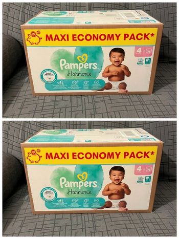 2 cartons Couches Pampers taille 4 harmonie ( 9 -14 kg) 🌹 ENVOI RAPIDE