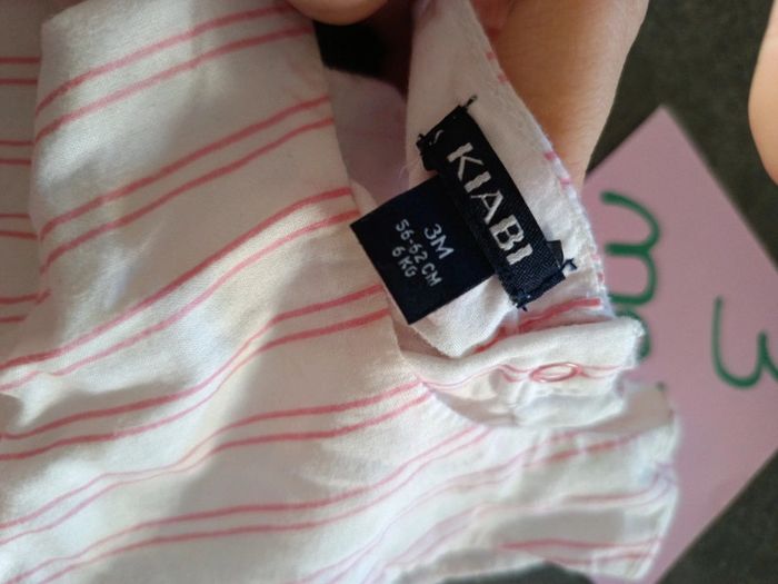 Robe été blanche et rose 3 mois - photo numéro 3