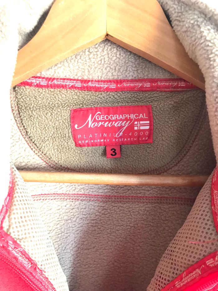 Veste polaire rouge Géographical Norway taille 3 - photo numéro 6