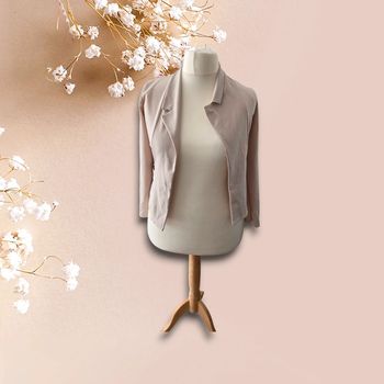 Blazer beige T.S avec fausses poches