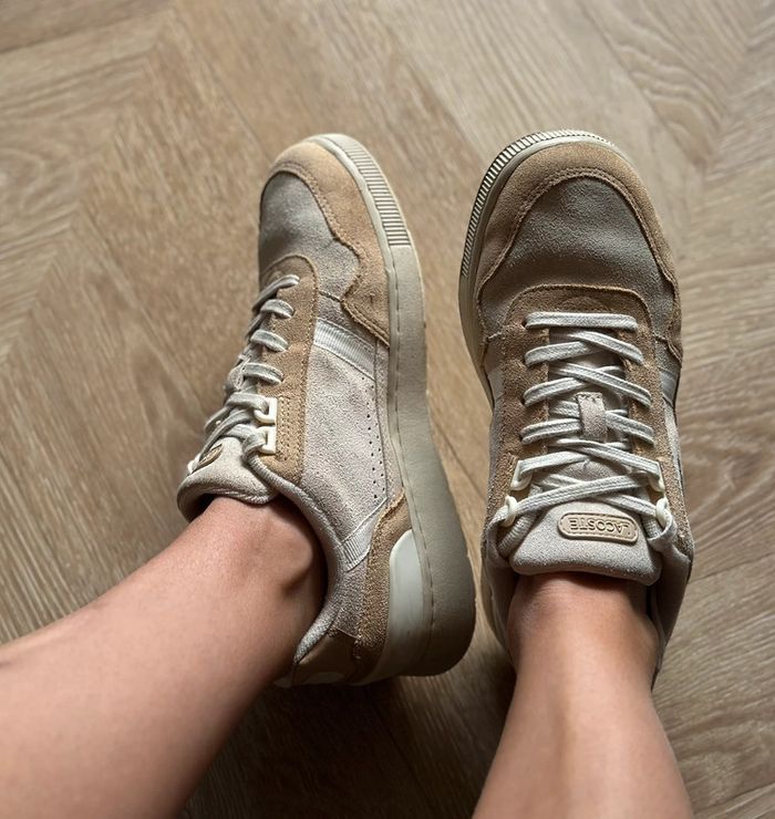Baskets sneakers Lacoste blanches & beiges – Taille 36 - photo numéro 4