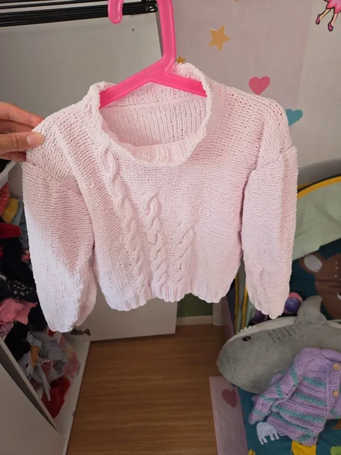 Pull fait main taille 8 ans - photo numéro 2