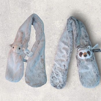 Lot de 2 écharpes enfant ultra douces – Dany Création – animaux avec attache
