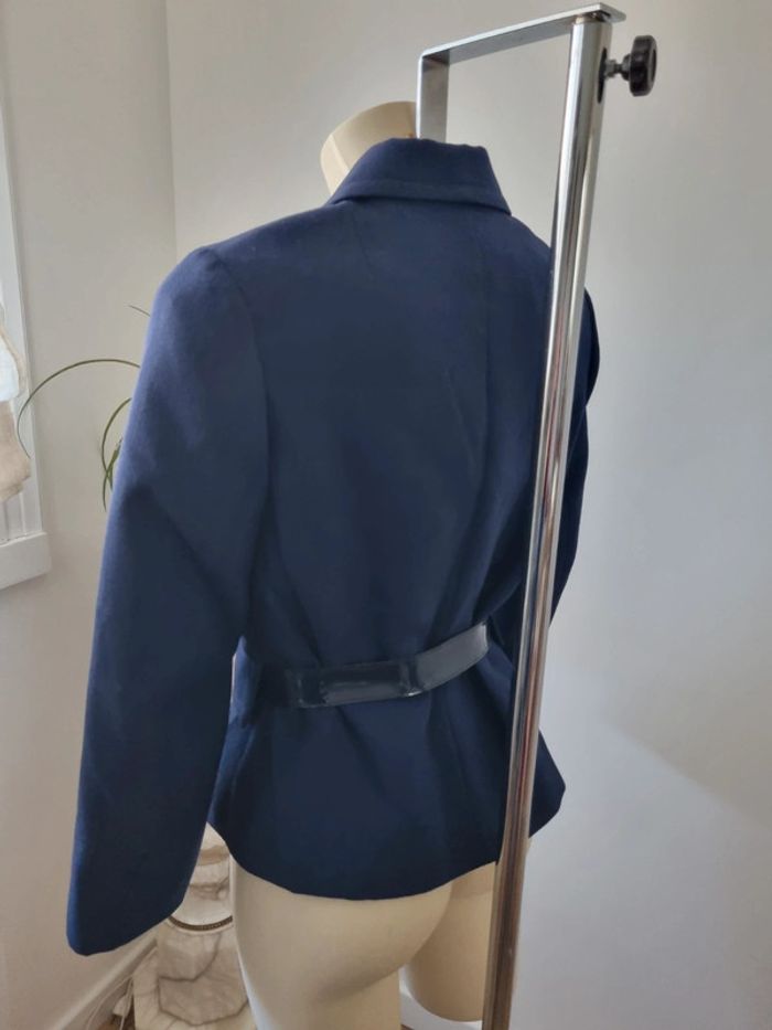 Veste en laine bleu marine annee '70 - photo numéro 17