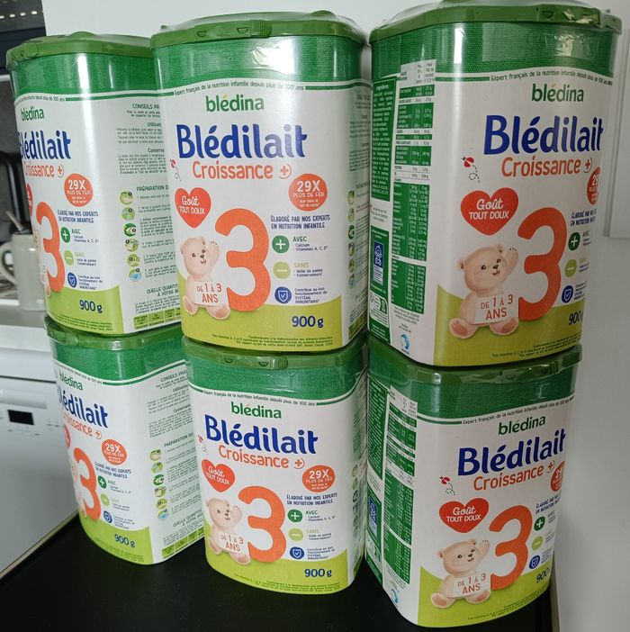 6 boîtes de Blédilait croissance 3ème âge