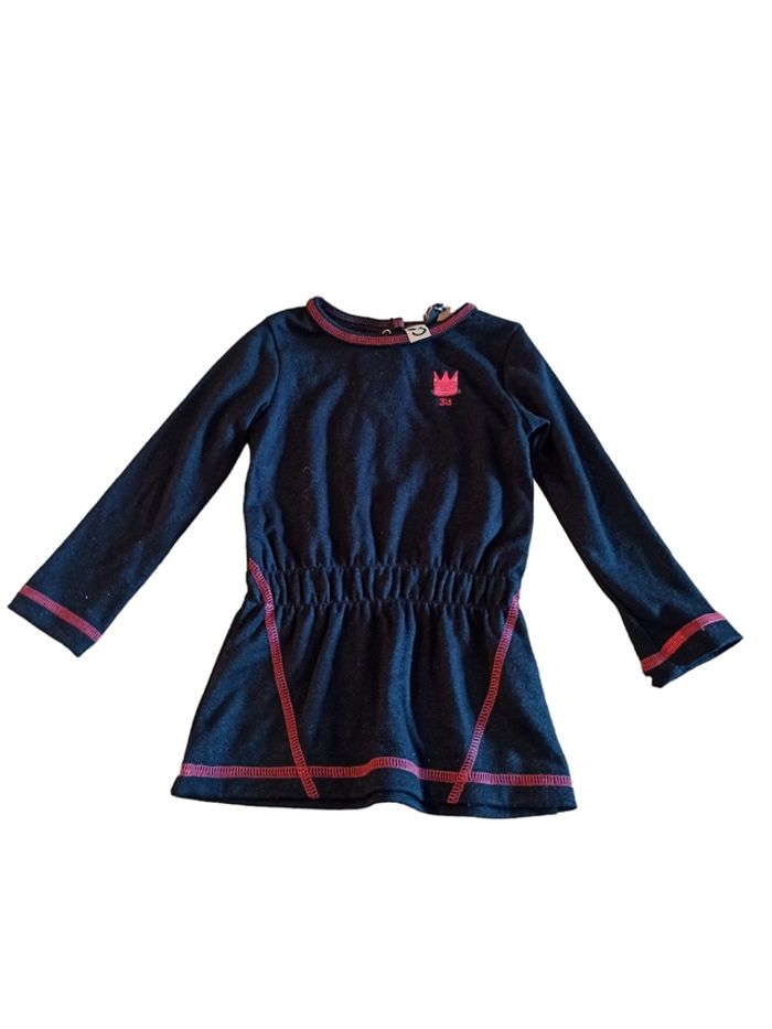 Robe bleu marine pailleté 3/6 mois