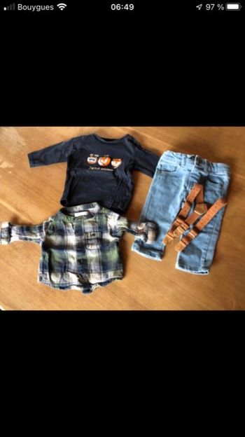 Ensemble 3 pièces vertbaudet 6 mois