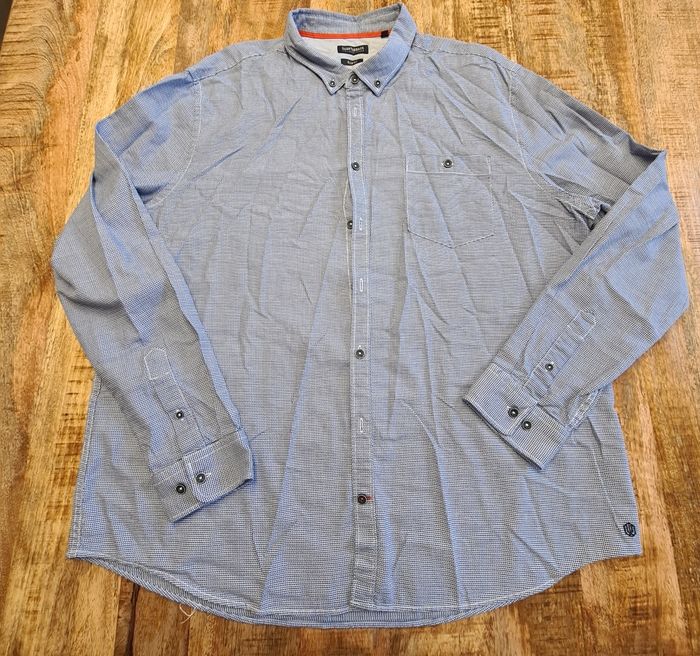 Chemise neuve bleu marine avec motif 47 48 xxxl - photo numéro 3