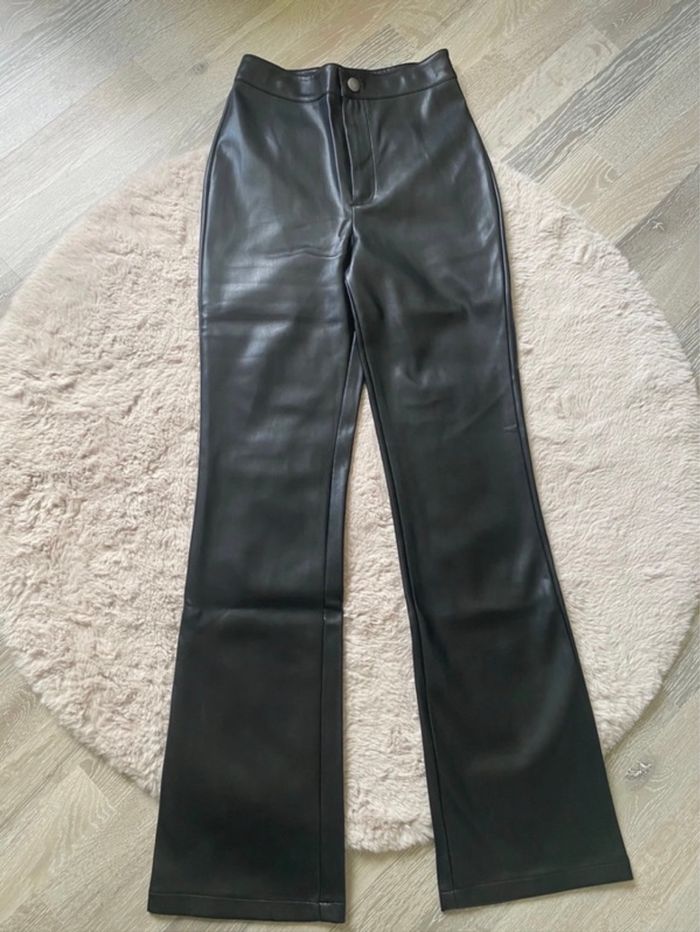Pantalon Similicuir Noir