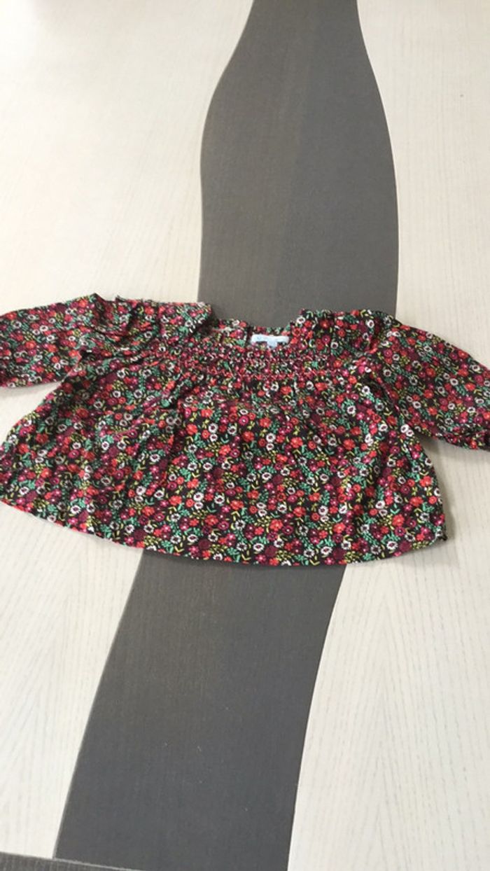 Blouse fleuries 12m U tout petits