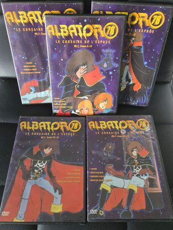 Lot de 5 Dvd Albator 78 le Corsaire de l'Espace 