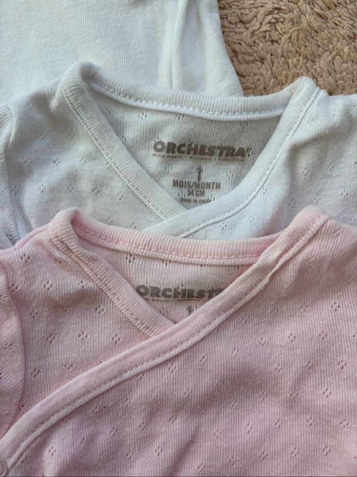 Lot de body manches courtes taille 1 mois - photo numéro 3
