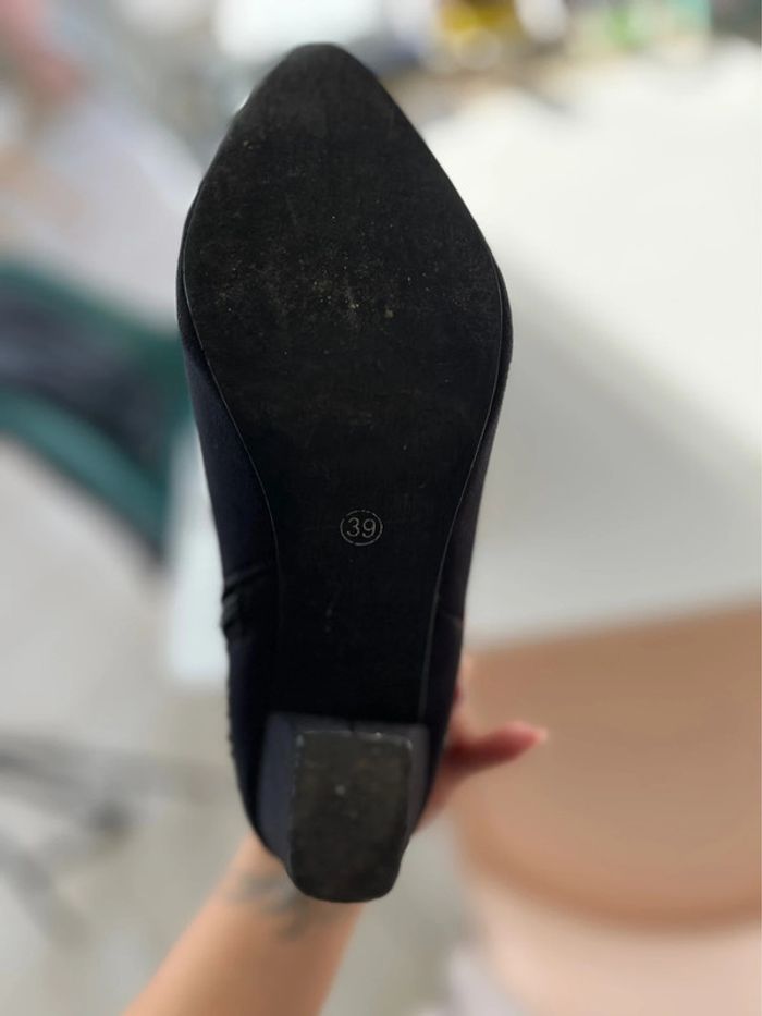 Bottines/chaussures femme taille 39 bleues marine - photo numéro 7