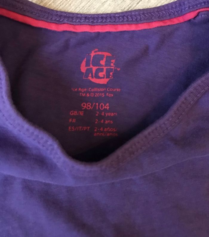 Tee shirt 98/104 L’âge de glace - photo numéro 3