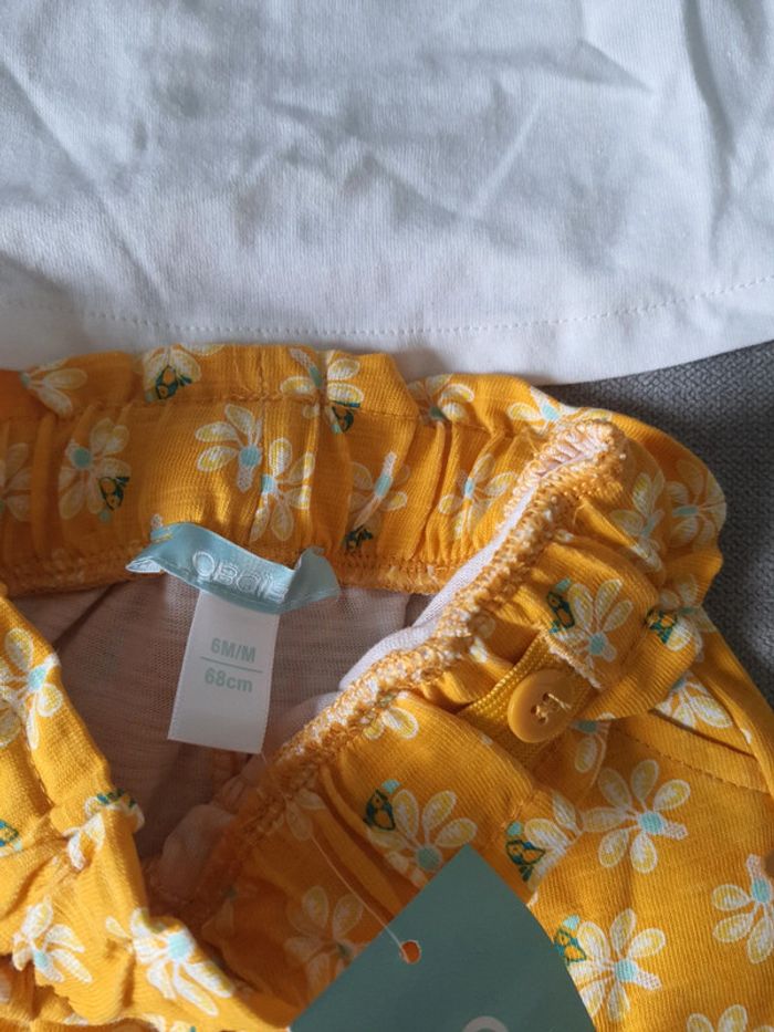 Ensemble Obaïbi taille 6 mois top et short neuf avec étiquettes - photo numéro 4