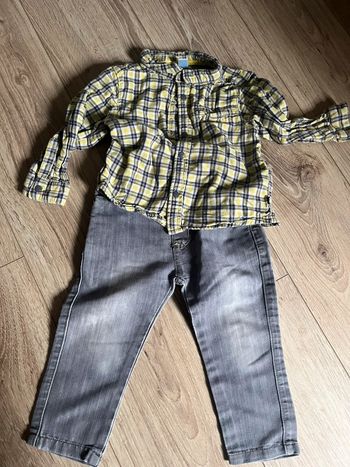 Ensemble chemise + jean gris 18 mois