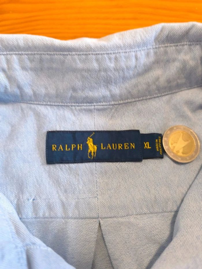 Chemise Ralph Lauren - Logo brodé premium - Bleu clair - Taille XL - photo numéro 8