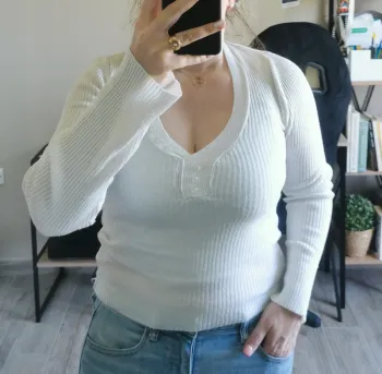 Pull fin blanc Jennyfer
