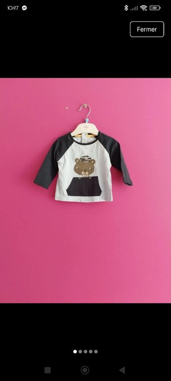 Tee-shirt npo baby 6 mois b1 