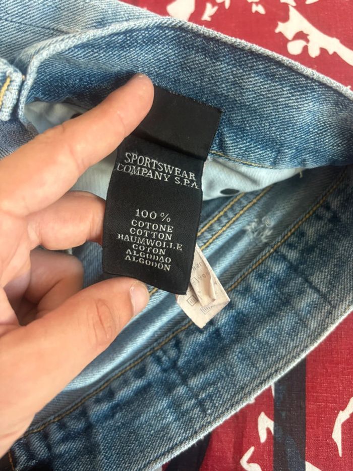 Jeans coupe courte à bouton Stone Island taille 46/47 bleu clair - photo numéro 7