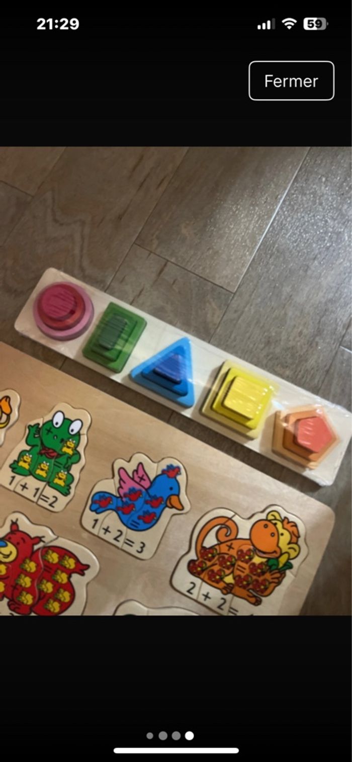 Lot puzzles en bois - photo numéro 4