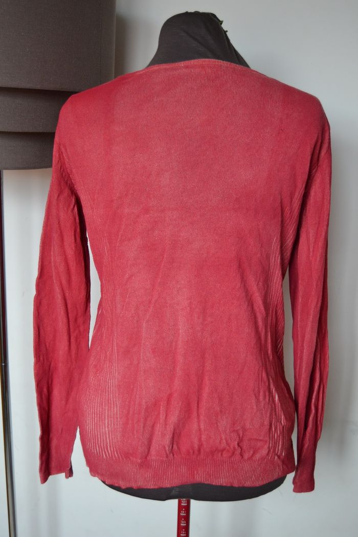 Gilet rouge aspect délavé. Z by Zucchero Taille 44, 47cm aux aisselles. - photo numéro 3