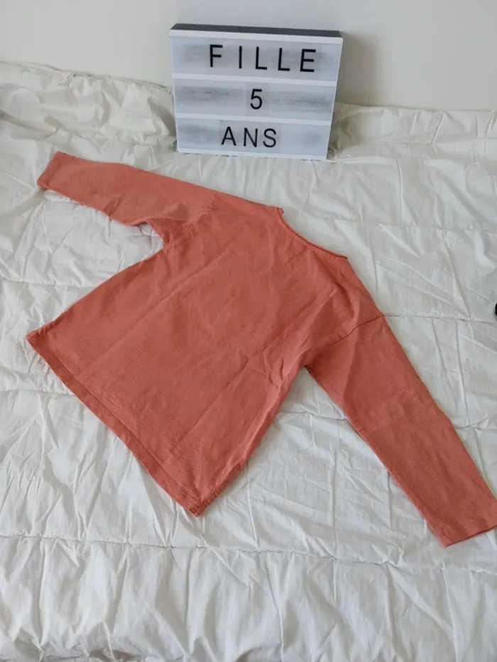 Tee-shirt manche longue fille 5 ans - photo numéro 2