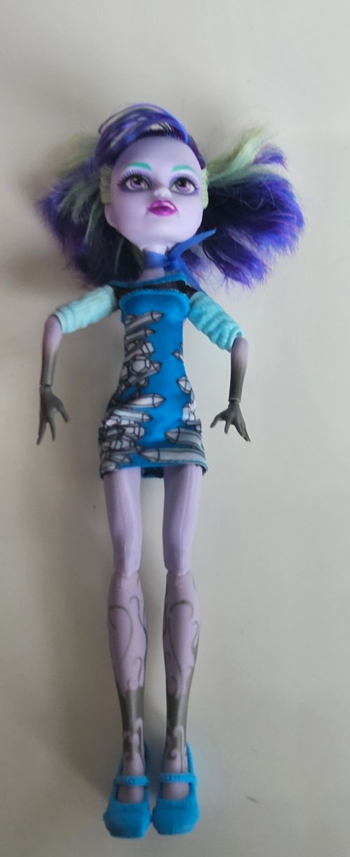 Poupée monster higt  bleu - photo numéro 2