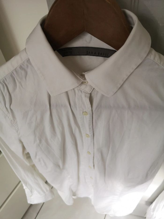 Chemise Zara blanche cintré - photo numéro 3