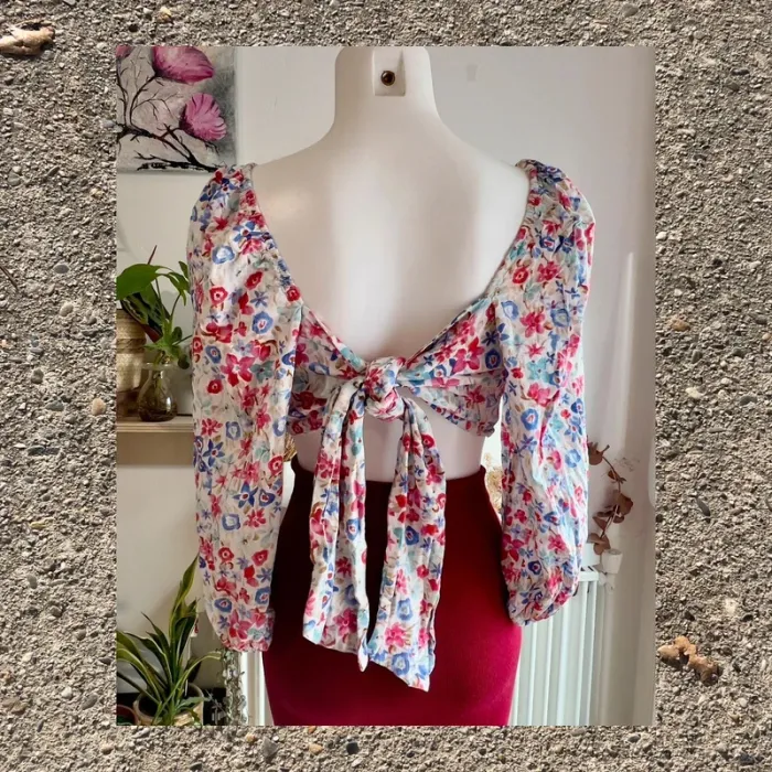 Crop top fleuri femme Zara 🌸