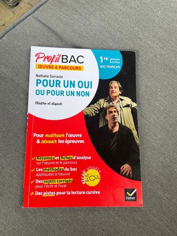 français bac Nathalie sarraute étude analyse oui non