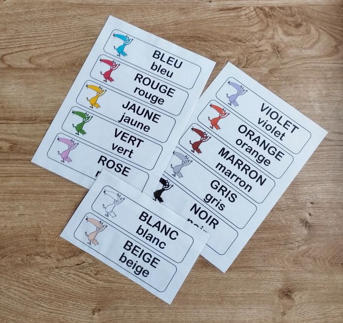 ⭐ Lot de 6 feuilles les couleurs les plastifier #emyfleury_cartes - photo numéro 2